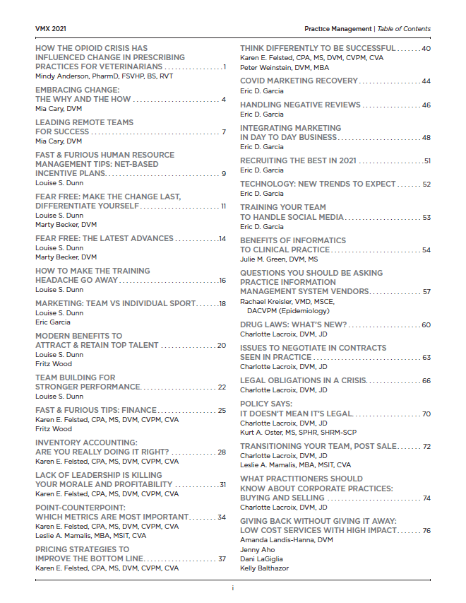 2021 VMX Proceedings - All Books - Digital Only - Shop NAVC