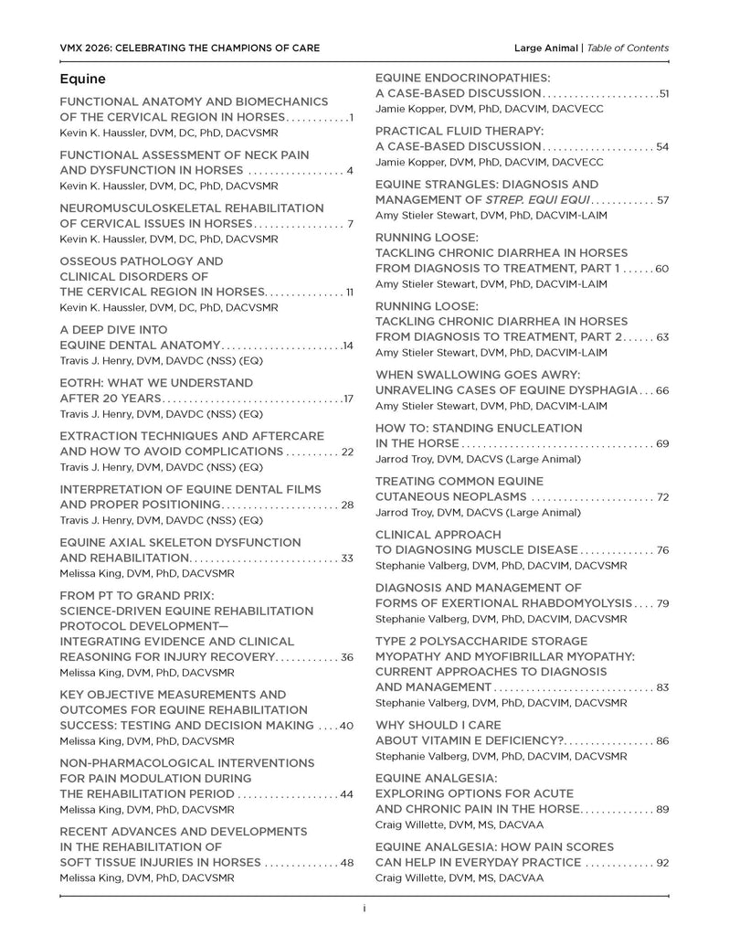 2026 VMX Proceedings - All Books - Shop NAVC