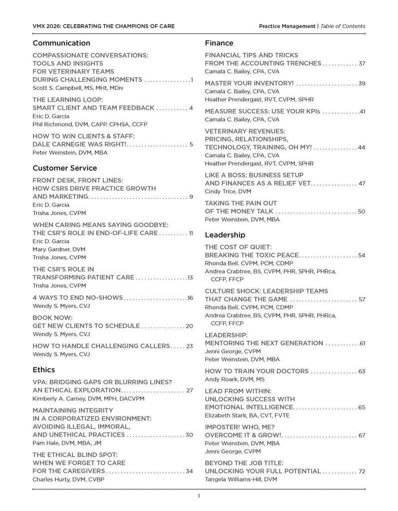 2026 VMX Proceedings - All Books - Shop NAVC