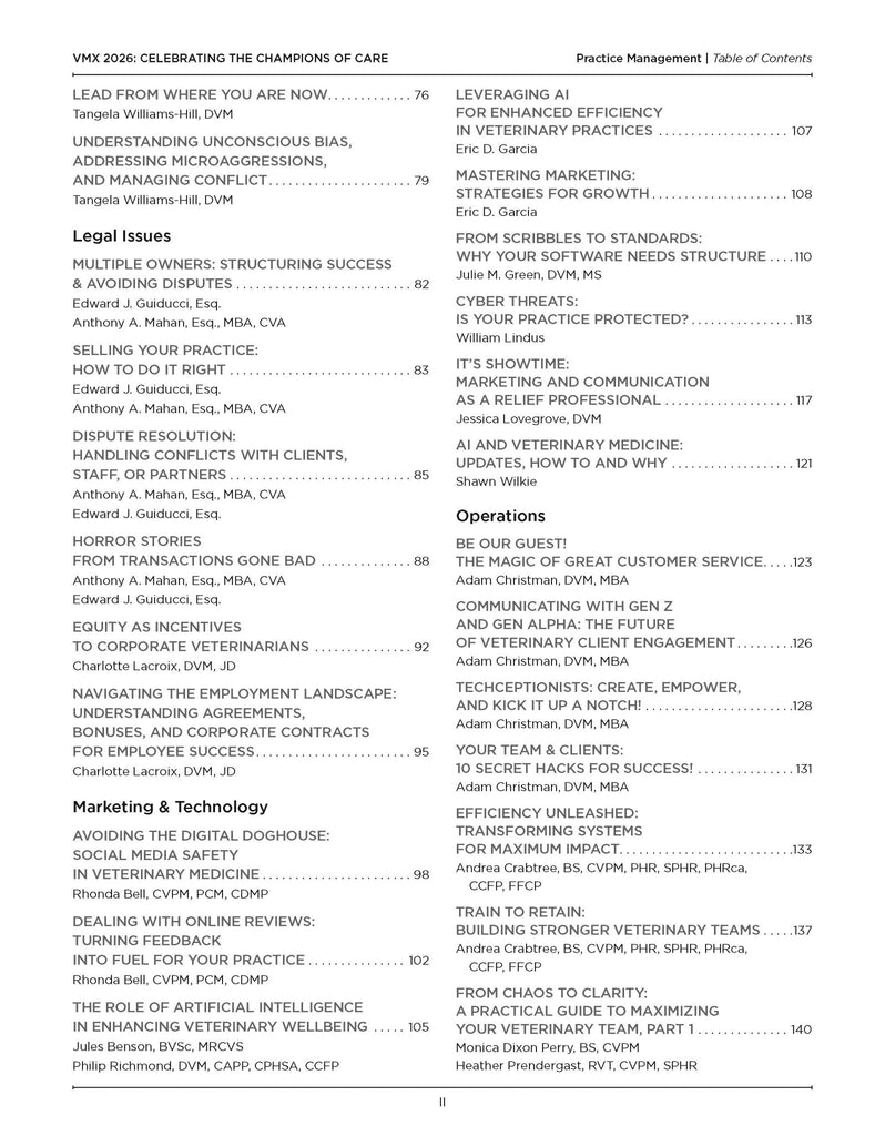 2026 VMX Proceedings - All Books - Shop NAVC