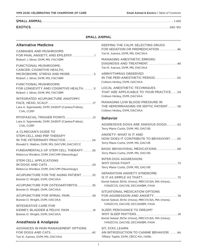 2026 VMX Proceedings - All Books - Shop NAVC