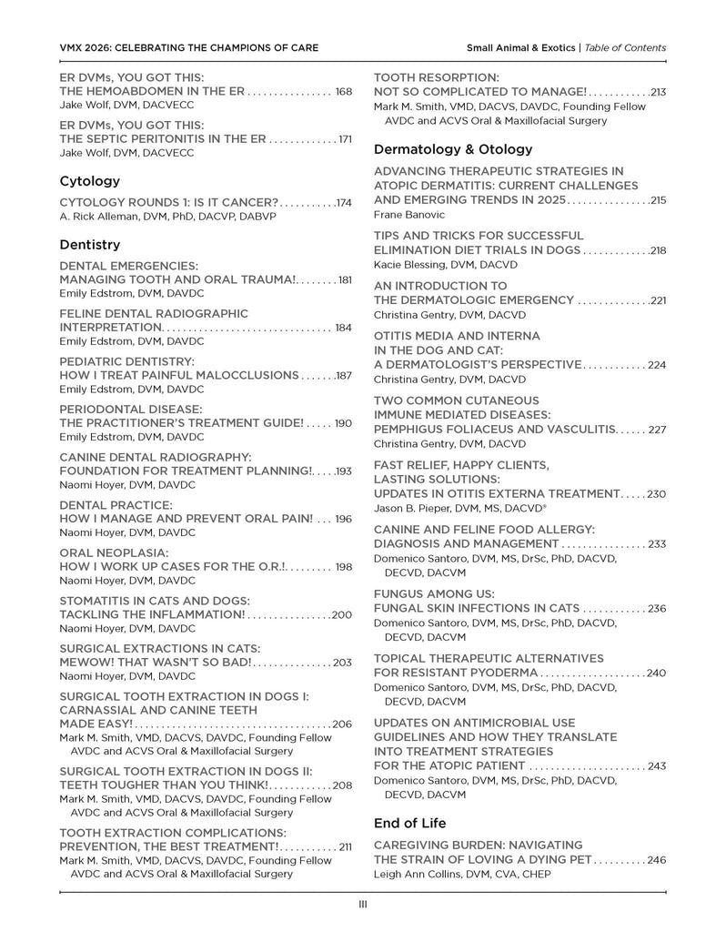 2026 VMX Proceedings - All Books - Shop NAVC