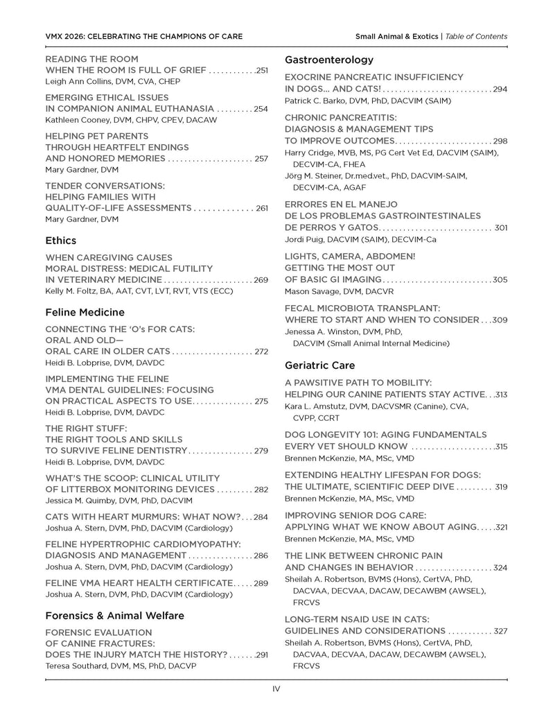 2026 VMX Proceedings - All Books - Shop NAVC