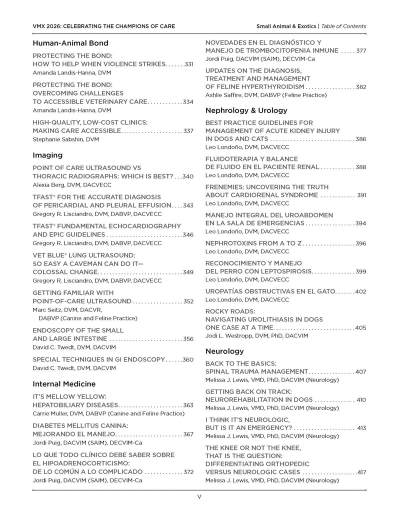 2026 VMX Proceedings - All Books - Shop NAVC