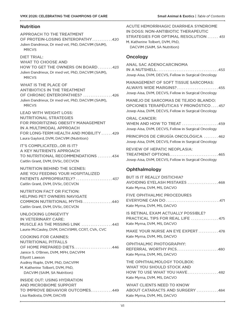 2026 VMX Proceedings - All Books - Shop NAVC