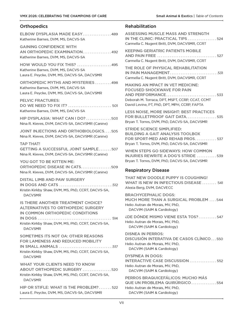 2026 VMX Proceedings - All Books - Shop NAVC