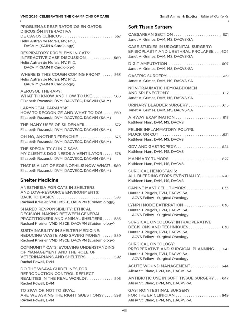 2026 VMX Proceedings - All Books - Shop NAVC