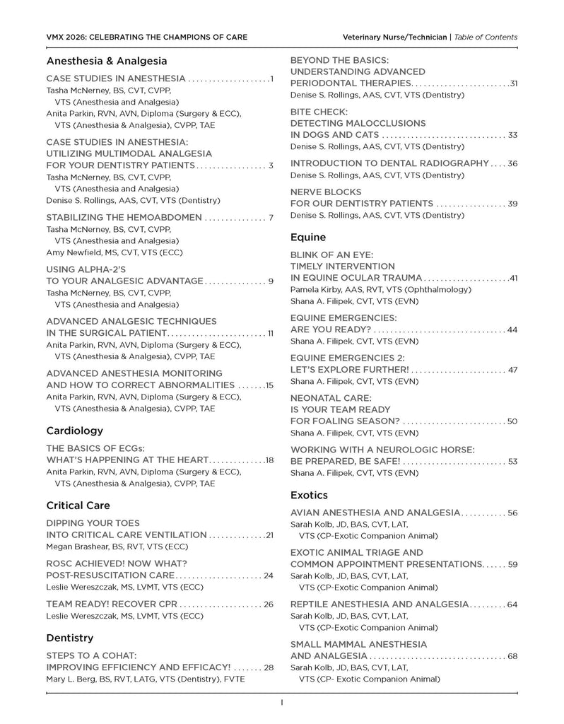 2026 VMX Proceedings - All Books - Shop NAVC