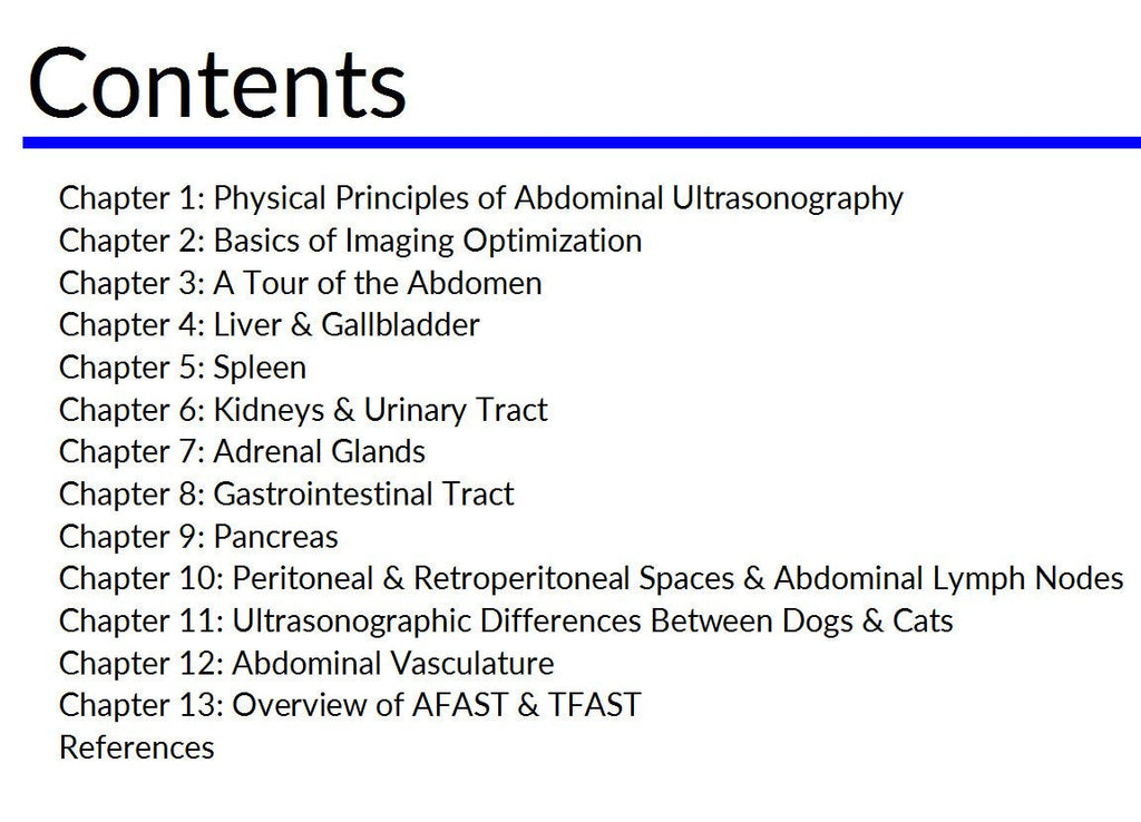 Small Animal Abdominal Ultrasonography - Digital eBook - Shop NAVC