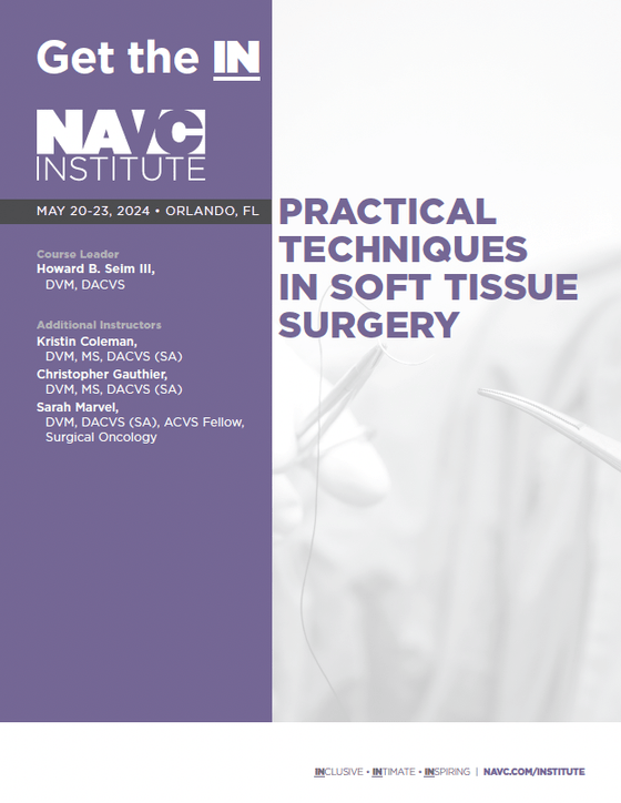 Practical Techniques in Soft Tissue Surgery Course Notes - NAVC Institute - Shop NAVC