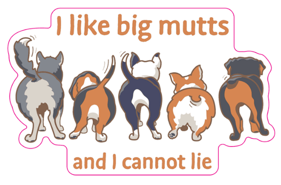 "I Like Big Mutts" Sticker - Shop NAVC