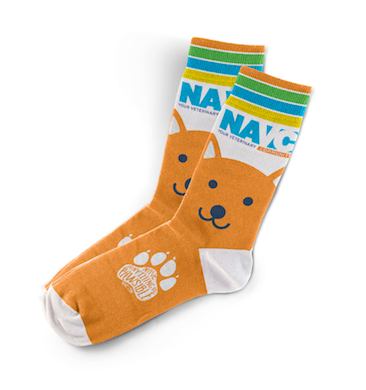 NAVC Socks -"Orange Dog"